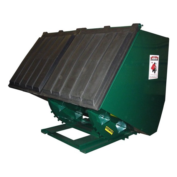 Hippo Hopper Refuse Hopper, 2 yd., 4000 lb., Green HH32RR Zoro