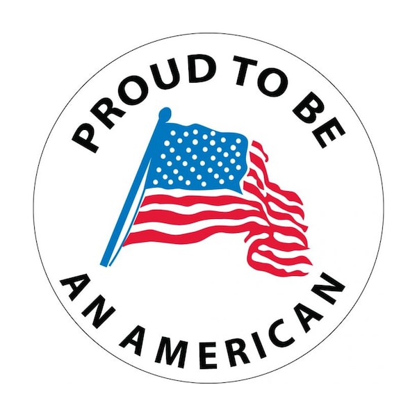 Nmc Proud To Be An American Hard Hat Emblem, Pk25 HH76 - main