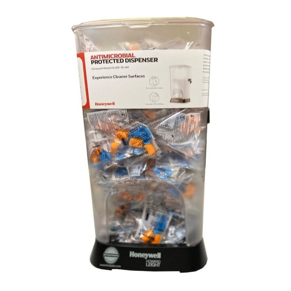 Honeywell Howard Leight HL400 Earplug Dispenser, PVC Foam, Cylinder, 30 dB NRR, Corded, 400 Pairs Per Pkg HL400-FF-30-AM - main