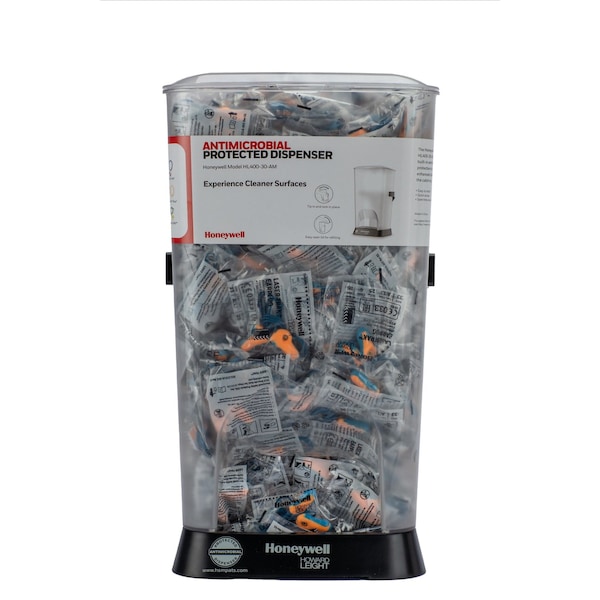 Honeywell Howard Leight HL400 Earplug Dispenser, Foam, Contoured-T, 33 dB NRR, Corded, 400 Pairs Per Pkg HL400-LT-30-AM - main
