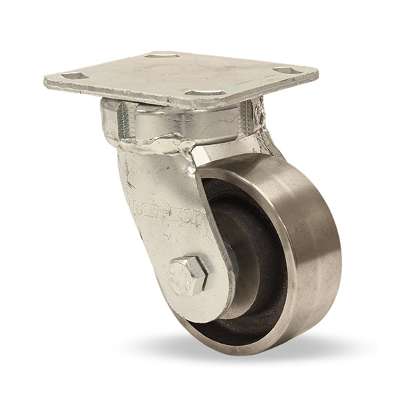 Hamilton High Heat Standard Duty Kingpinless Swivel Caster, 4" x 2" Forged Steel Wheel S-52HK-4HFSB - main