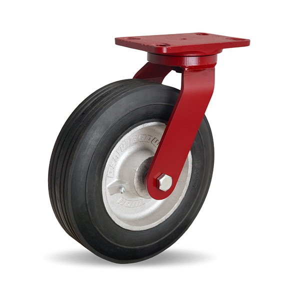 Hamilton Dual Wheel Cush-N-Tuf Swivel Caster, 10" Semi-Pneumatic Tire, 3/4" Straight Roller Bearing S-8010-SU - main