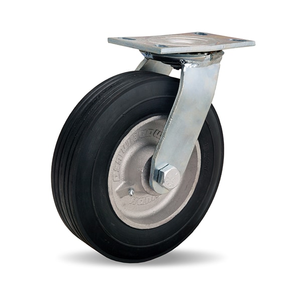 Hamilton Dual Wheel Cush-N-Tuf Swivel Caster, 10" Semi-Pneumatic Tire, 3/4" Straight Roller Bearing S-8410-SU - main