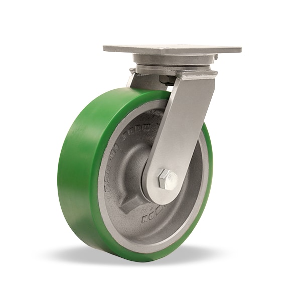 Hamilton Champion Swivel Caster, 10" x 3" Duralast Polyurethane (95A) on Cast Iron Wheel S-CH-13DT - main