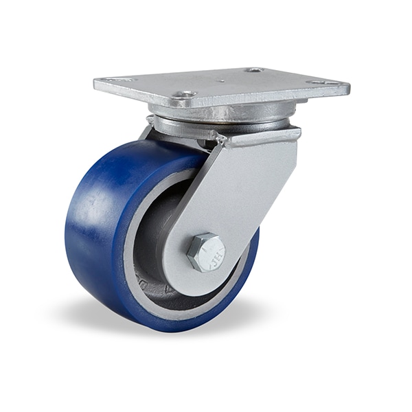 Hamilton Champion Swivel Caster, 6" x 3" Ergo-Glide Polyurethane (85A) on Cast Iron Wheel S-CH-63SPT - main