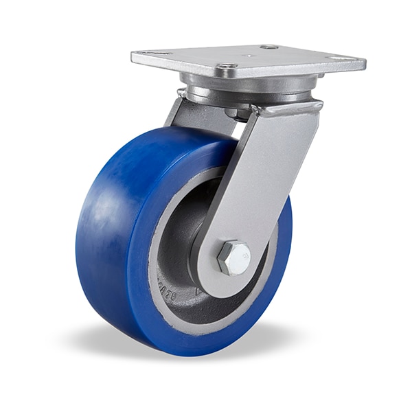 Hamilton Champion Swivel Caster, 8" x 3" Ergo-Glide Polyurethane (85A) on Cast Iron Wheel S-CH-83SPT - main