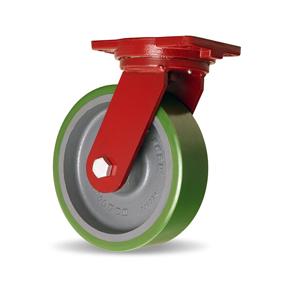Hamilton Extra Heavy Duty Swivel Caster, 10" x 3" Duralast Polyurethane (95A) on Cast Iron Wheel S-EHD-13DB - main
