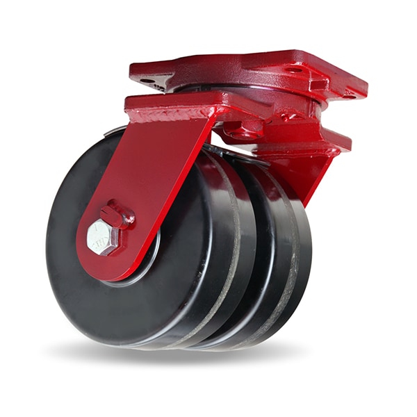 Hamilton Extra Heavy Duty Dual-Wheel Swivel Caster, 8" x 3" Plastex Phenolic Wheels S-EHD2-83PT - main