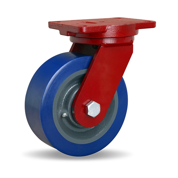 Hamilton Extra Heavy Duty Swivel Caster, 10" x 3" Ergo-Glide XT 1" Thick Polyurethane on Cast Iron Wheel S-EHD-13EGB - main