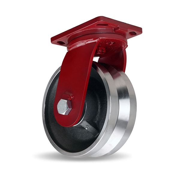 Hamilton Enhanced Precision Super Duty Swivel Caster, 10" x 4" Forged Steel V-Groove Wheel S-EPSD-104FVH - main