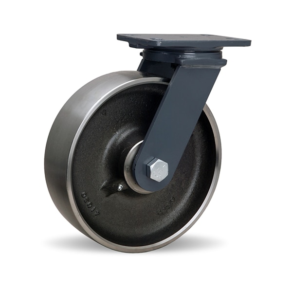 Hamilton Extended Service Swivel Caster, 10" x 3" Forged Steel Wheel, 3/4" Sealed Precision Ball Bearings S-ES-13FSB - main