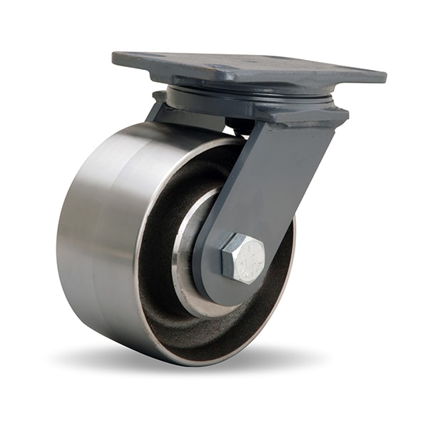 Hamilton Extended Service Swivel Caster, 6" x 3" Forged Steel Wheel, 3/4" Sealed Precision Ball Bearings S-ES-63FSB - main