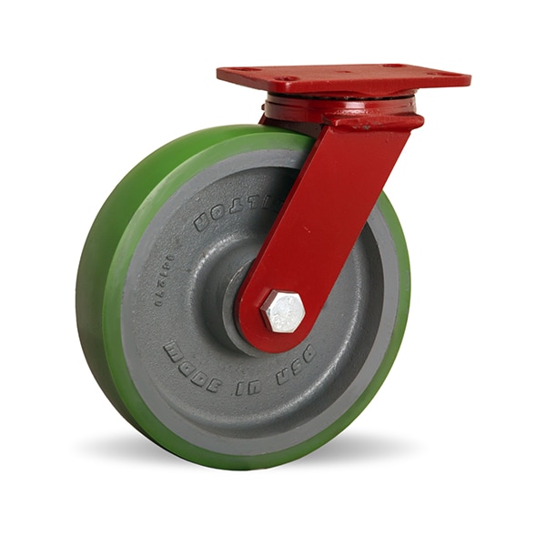 Hamilton ForgeMaster Swivel Caster, 10" x 2 1/2" Duralast Polyurethane (95A) on Cast Iron Wheel S-FM-10DT - main