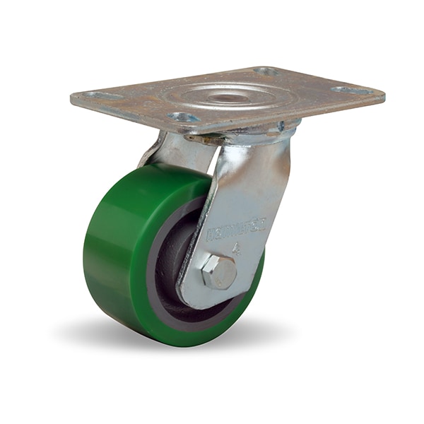 Hamilton General Service Swivel Caster, 4" x 2" Duralast Polyurethane (95A) on Cast Iron Wheels S-GS-4DB - main
