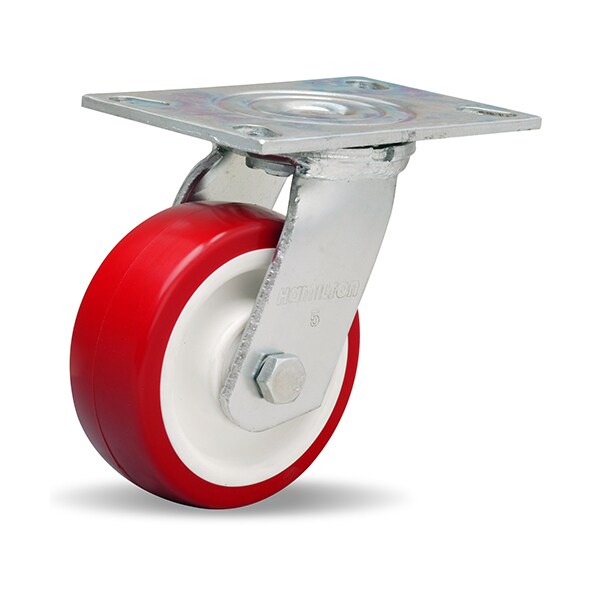 Hamilton General Service Swivel Caster, 5" x 2" Poly-Tech Polyurethane (95A) on Polypropylene Wheel S-GS-5NF - main