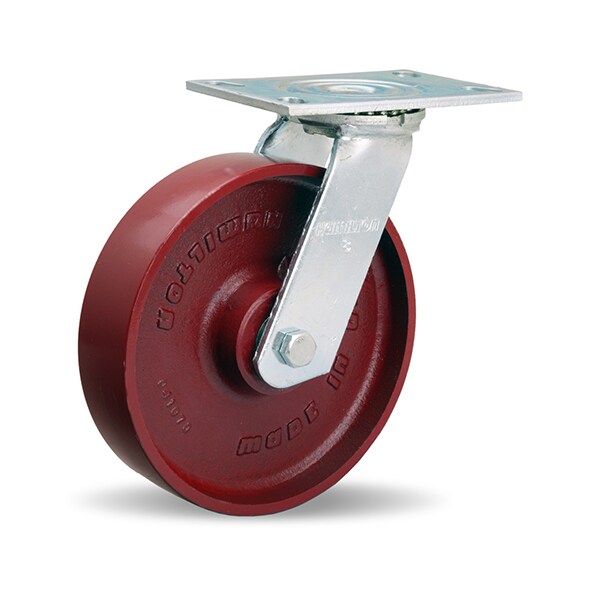 Hamilton General Service Swivel Caster, 8" x 2" Metal Wheel, 1/2" Sealed Precision Ball Bearing S-GS-8MB - main