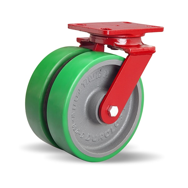 Hamilton Heavy Service DualWheel Swivel Caster, 8" x 2" Duralast