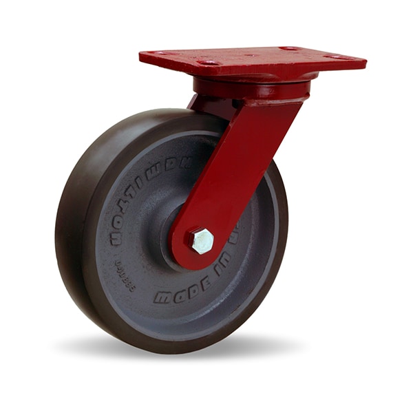 Hamilton Heavy Service Swivel Caster, 8" x 2" Duralast XC Polyurethane (70D) on Cast Iron Wheel S-HS-8DT70 - main