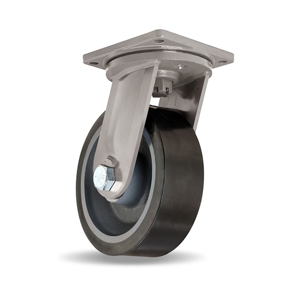 Hamilton Maxi-Duty Swivel Caster, 12" x 4" Superlast XC Polyurethane (70D) on Forged Steel Wheel S-MD-124SYT70 - main