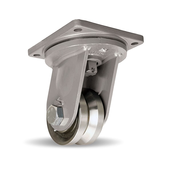 Hamilton Maxi-Duty Swivel Caster, 6" x 3" Forged Steel V-Grooved Wheel, 1 1/2" Straight Roller Bearing S-MD-63FVH - main
