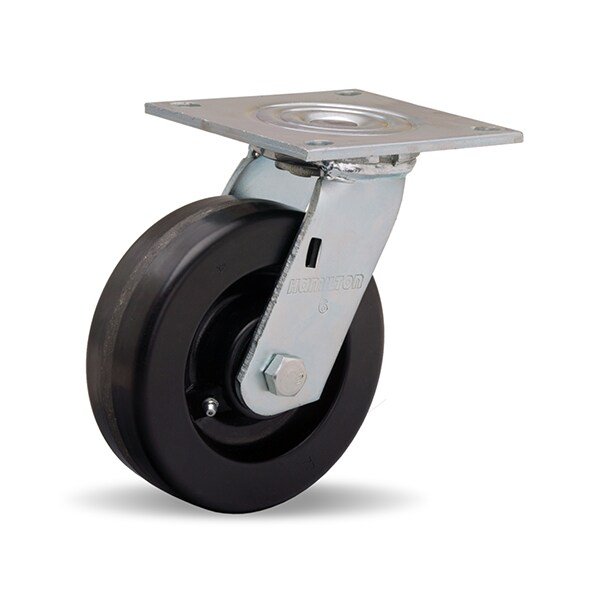 Hamilton Medium Service Swivel Caster, 6" x 2" Plastex Phenolic Wheel, 3/4" Straight Roller Bearing S-MS-6P - main