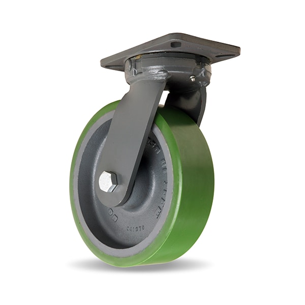 Hamilton Super Endurance Swivel Caster, 10" x 3" Duralast Polyurethane (95A) on Cast Iron Wheel S-SEC-13DT - main