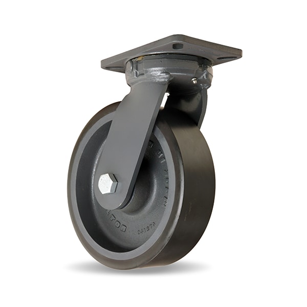 Hamilton Super Endurance Swivel Caster, 10" x 3" Duralast XC Polyurethane (70D) on Cast Iron Wheel S-SEC-13DB70 - main