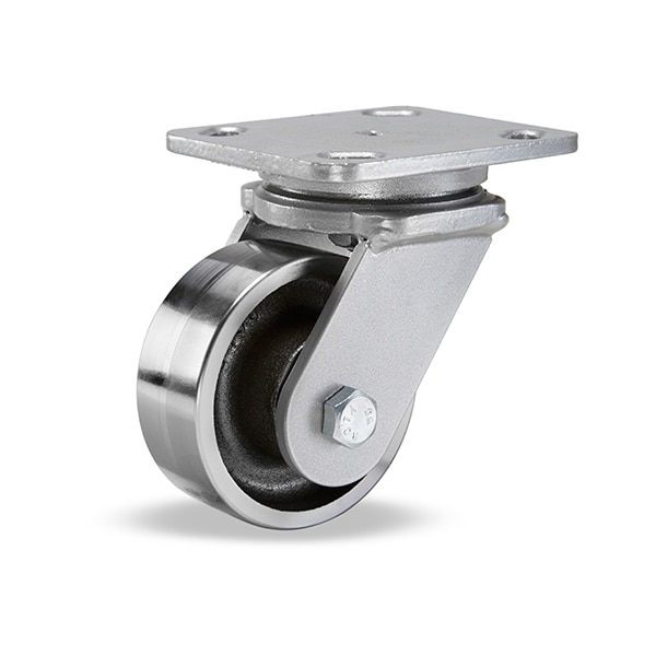 Hamilton Workhorse Swivel Caster, 4" x 2" Forged Steel Wheel, 3/4" Straight Roller Bearing S-WH-4FS - main