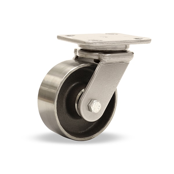 Hamilton Workhorse Swivel Caster, 5" x 2" Forged Steel Wheel, 1/2" Sealed Precision Ball Bearing S-WH-5FSB - main