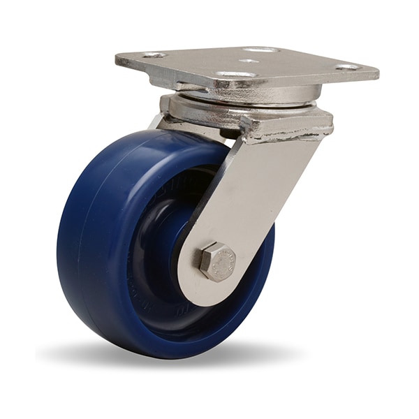 Hamilton Stainless Steel Workhorse Swivel Caster, 5" x 2" Unilast, Solid Polyurethane (75D) Wheel S-WHS-5UYZ - main