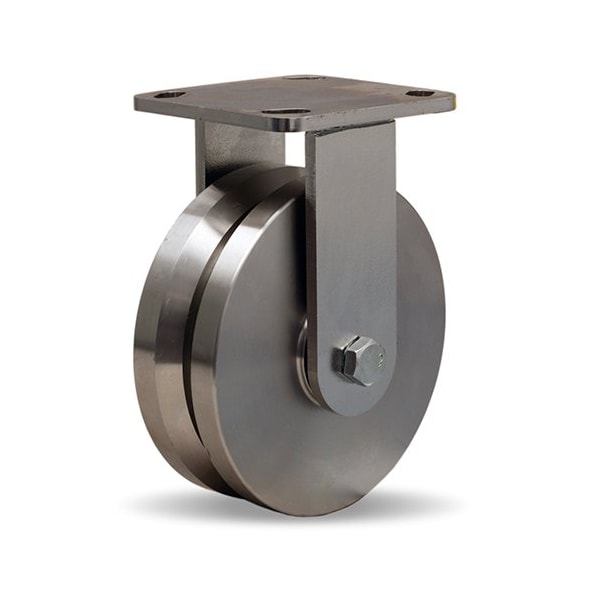 Hamilton Rigid Caster, Whs 6X2 Ss V-Grooved, Wheel Core Material: Stainless Steel R-WHS-6SVB - main