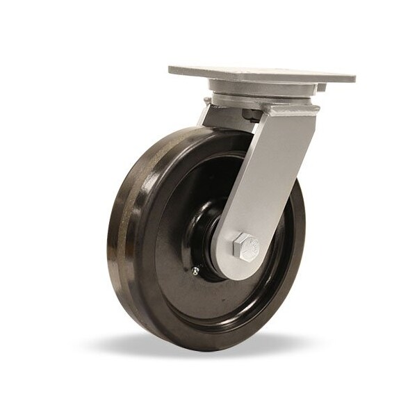Hamilton Champion Swivel Caster, 10" x 2-1/2" Phenolic Wheel, 1" Straight Roller Bearing, Foot Brake S-CH-10PH-FB - main