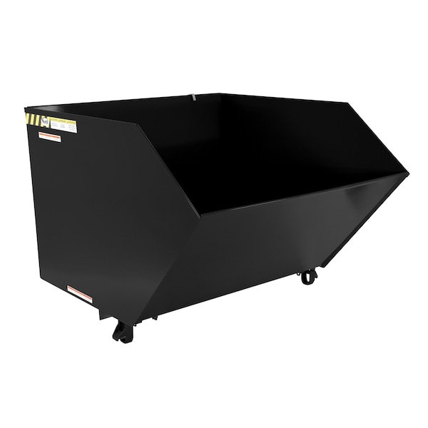 Vestil Light Duty Low Profil Hopper 1.5Cubic Yard Black Semi Gloss H-150-LD-BLK-SG - main