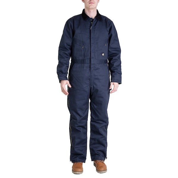 Berne Coverall, Deluxe, Insulated, Twill, M Short, Navy, Size MS I414 - main