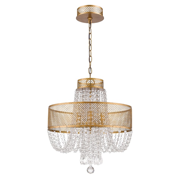 Acclaim Lighting Viola 4-Light Chandelier Antique Gold IN11310AG - main