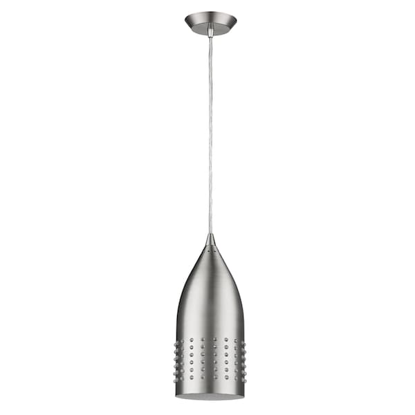 Acclaim Lighting Prism 1-Light Pendant Satin Nickel, Height: 11" IN31159SN - main