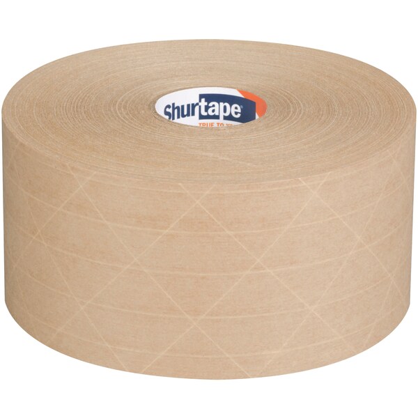 Shurtape WP 100 69.98 WaterActivated Packaging Tape, Brown, PK8