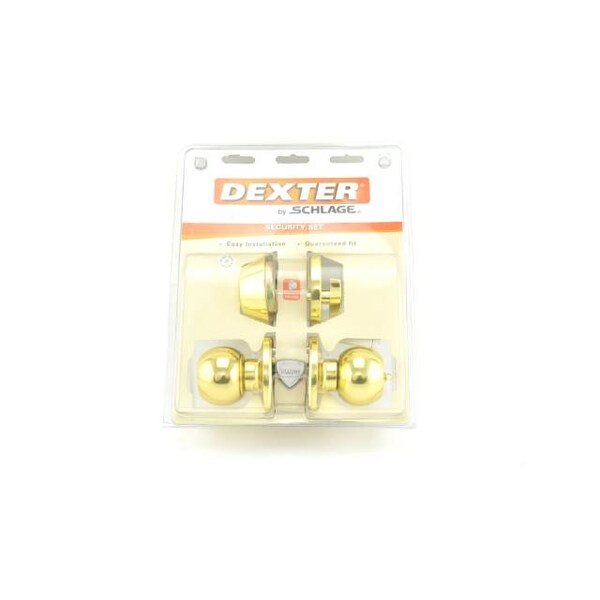 Dexter Double Cylinder Handleset Bright Brass JC60VCNA605