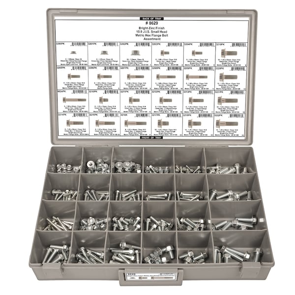 Disco Hex Flange Bolt Assortment, 229 pcs. 8629 Zoro