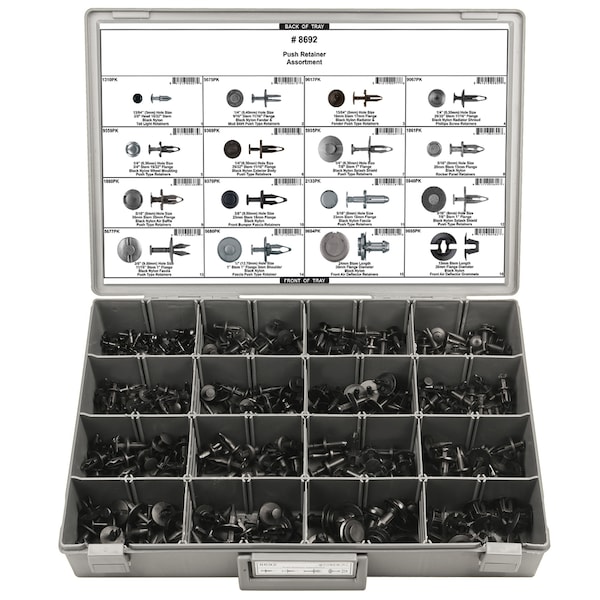 Disco Push Retainer Assortment, 345 pcs. 8692 Zoro