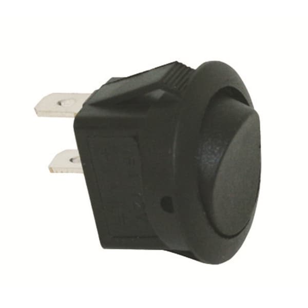 The Best Connection Black Non-Illum Round Rocker 16A 12V S.P JTT2700J - main