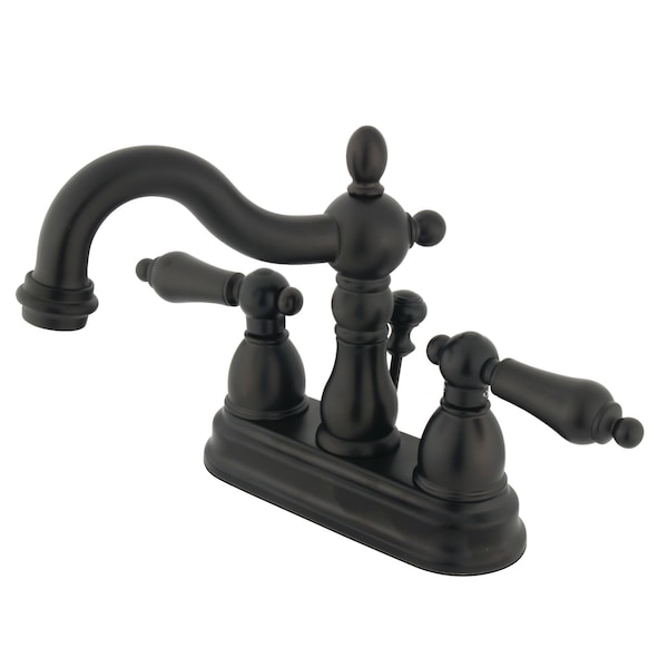 Heritage Dual Handle KB1605AL 4" Centerset Lavatory Faucet wi, 4" Mount, Oil Rubbed Bronze 3 Hole KB1605AL - main