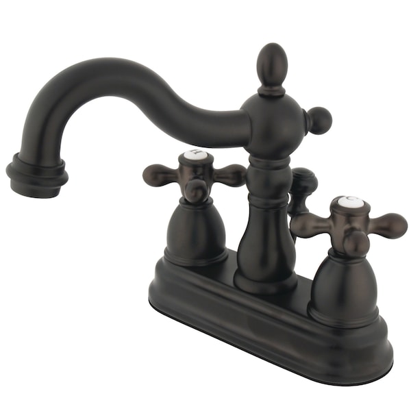 Heritage Dual Handle KB1605AX 4" Centerset Lavatory Faucet wi, 4" Mount, Oil Rubbed Bronze 3 Hole KB1605AX - main