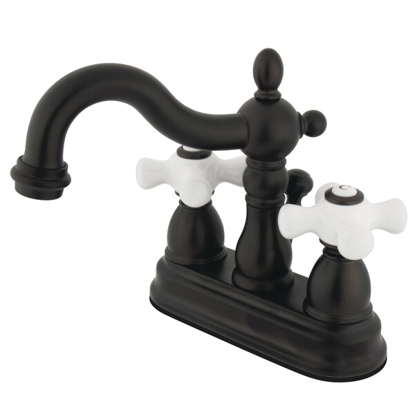 Heritage Dual Handle KB1605PX 4" Centerset Lavatory Faucet wi, 4" Mount, Oil Rubbed Bronze 3 Hole KB1605PX - main