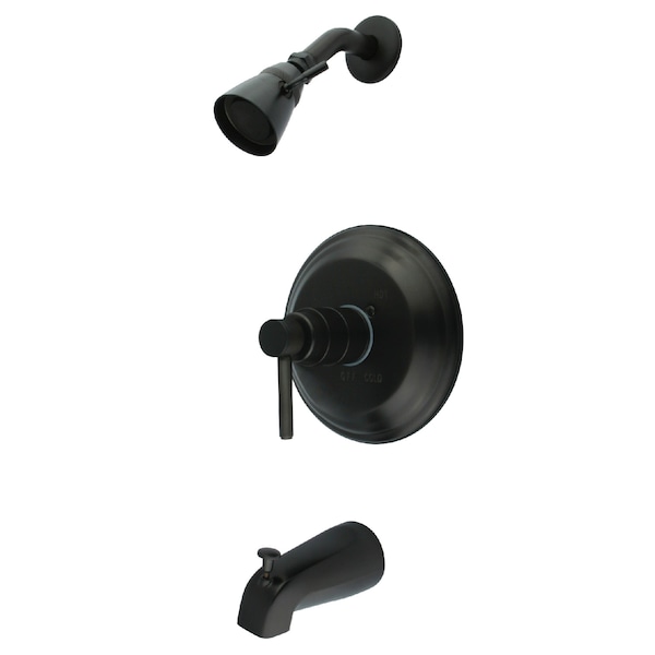Kingston Brass Tub and Shower Faucet, Standard, 3, Wall Mount, Oil Rubbed Bronze KB2635DL - main