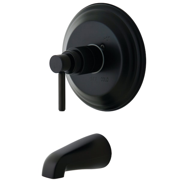 Kingston Brass Tub and Shower Faucet, Standard, 2, Wall Mount, Oil Rubbed Bronze KB2635DLTO - main