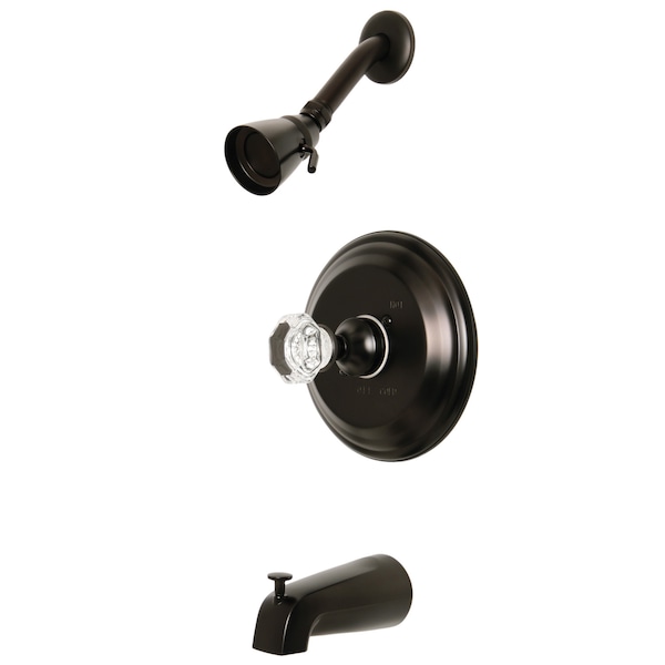 Kingston Brass Tub and Shower Faucet, Standard, 5-1/8", 3, Wall Mount, Oil Rubbed Bronze KB2635WCL - main