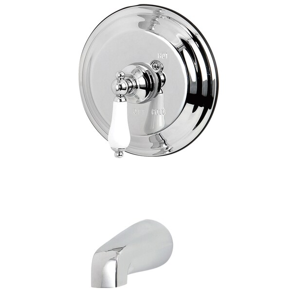 Kingston Brass Tub and Shower Faucet, Standard, 2, Wall Mount, Polished Chrome KB3631PLTO - main