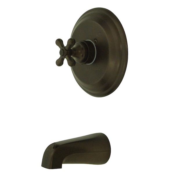 Kingston Brass Tub and Shower Faucet, Standard, 2, Wall Mount, Oil Rubbed Bronze KB3635AXTO - main