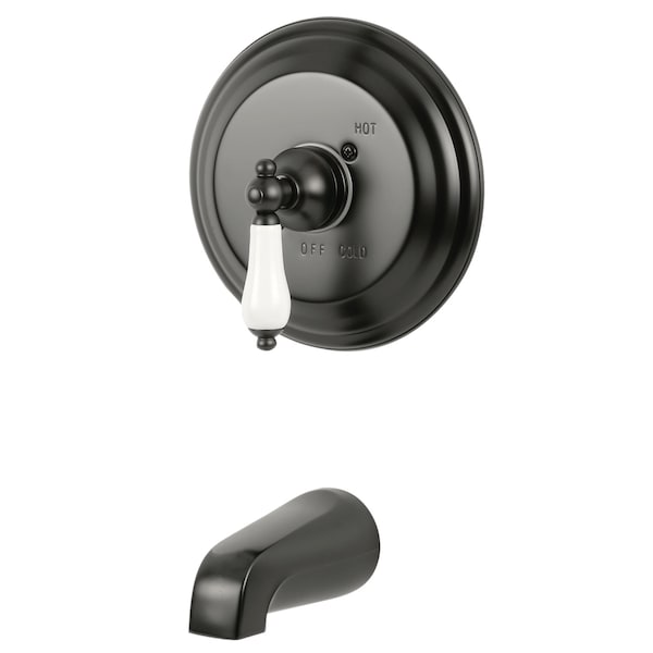 Kingston Brass Tub and Shower Faucet, Standard, 2, Wall Mount, Oil Rubbed Bronze KB3635PLTO - main